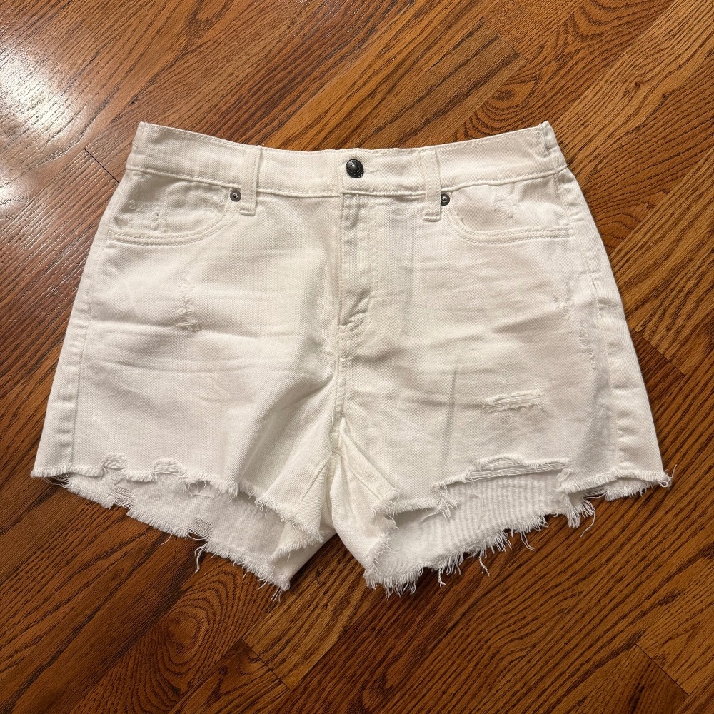 Brand new with Tags Aerie White Jean Shorts Distressed Cut Off Style--Size Small